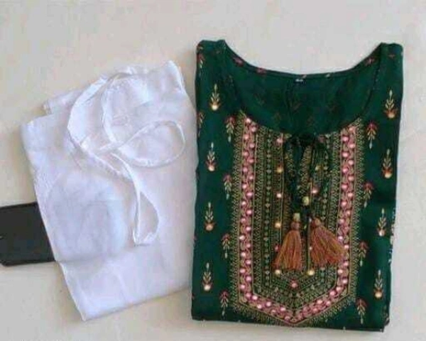 Women Kurta and Pant Set - Blue, L