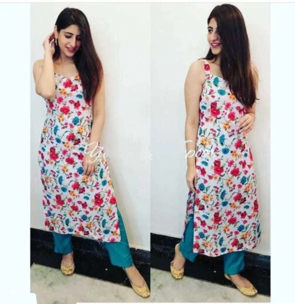 Women Kurta and Pant Set - L