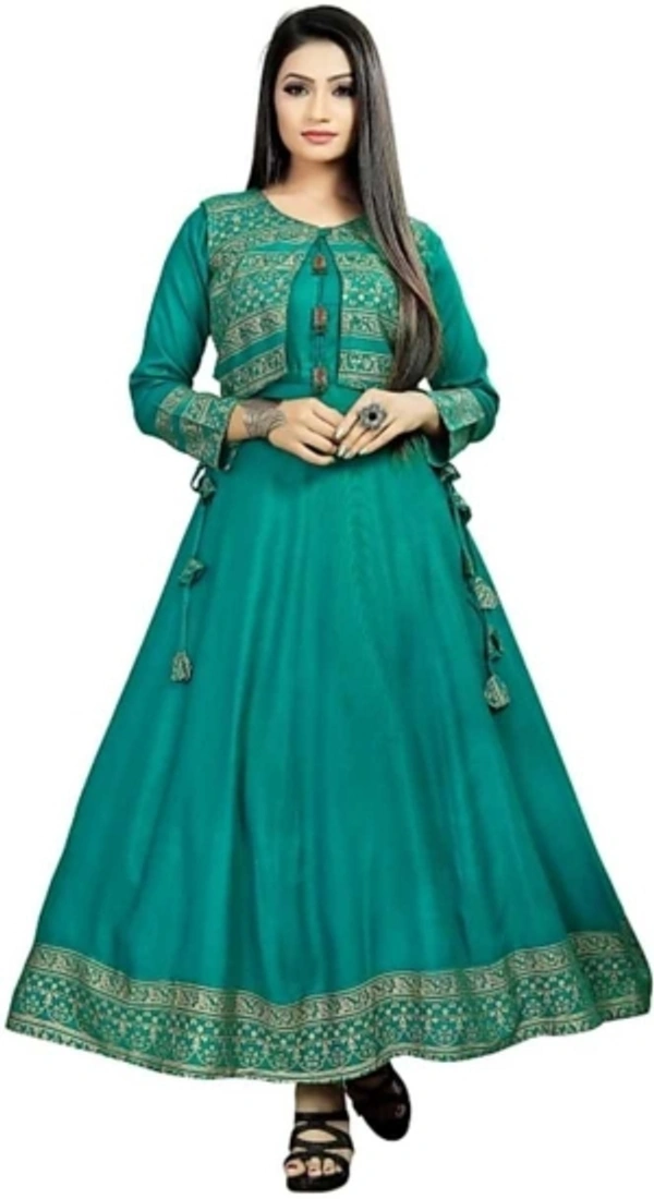 Women Ethnic Jacket and Kurta Set - Purple, L