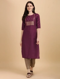 Women Kurta and Pant Set - Green, L