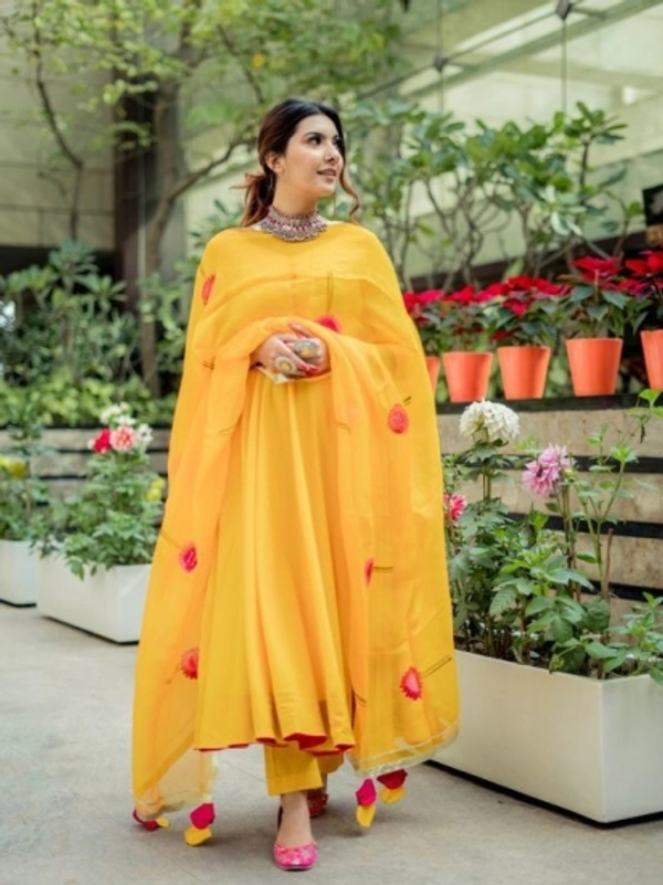 Women Gown and Dupatta Set - XXL
