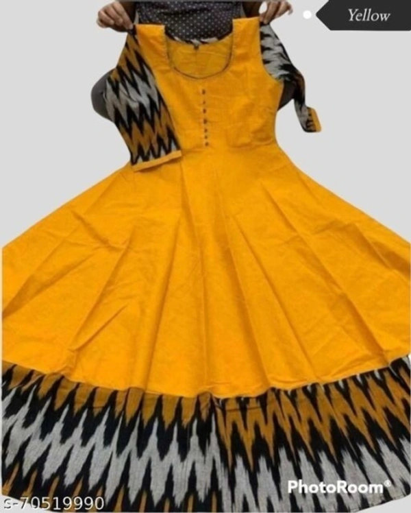 Anarkali Gown - M, Yellow