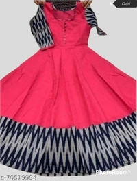 Anarkali Gown - S, Orange