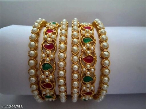 Alloy Gold-plated Bangle Set (Pack Of 2) - 2.6