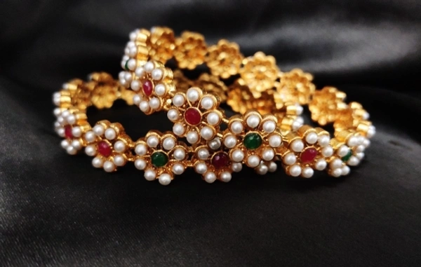 Alloy Gold-plated Bangle (Pack Of 2) - 2.6