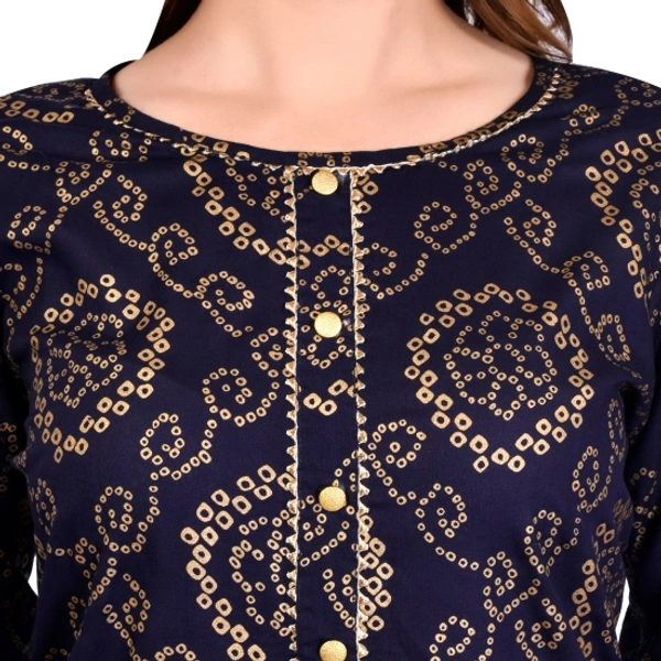 JAIPUR TRANDSSS Women Bandhani Straight Kurta - M