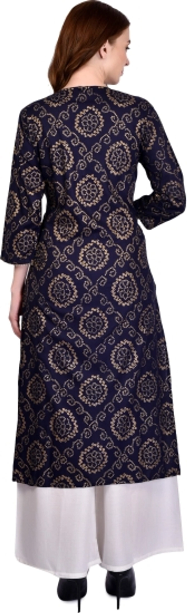 JAIPUR TRANDSSS Women Bandhani Straight Kurta - M