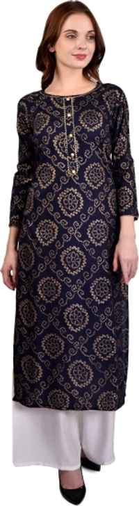 JAIPUR TRANDSSS Women Bandhani Straight Kurta - M