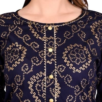 JAIPUR TRANDSSS Women Bandhani Straight Kurta - L