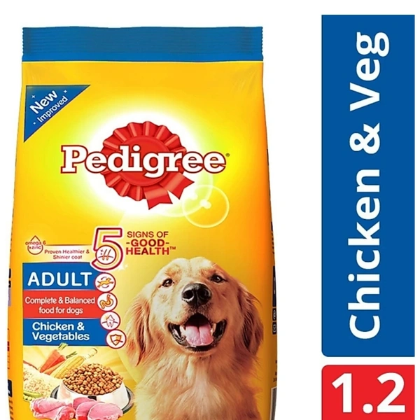 Dry Dog Food - Meat & Rice, For Adult Dogs 1.2 KG