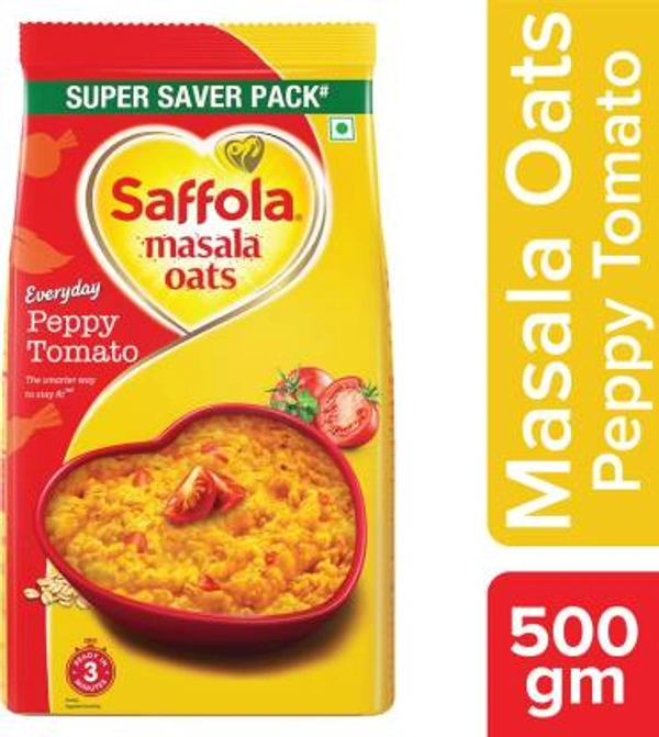 Saffola Masala Oats Peppy Temato 500G - Green