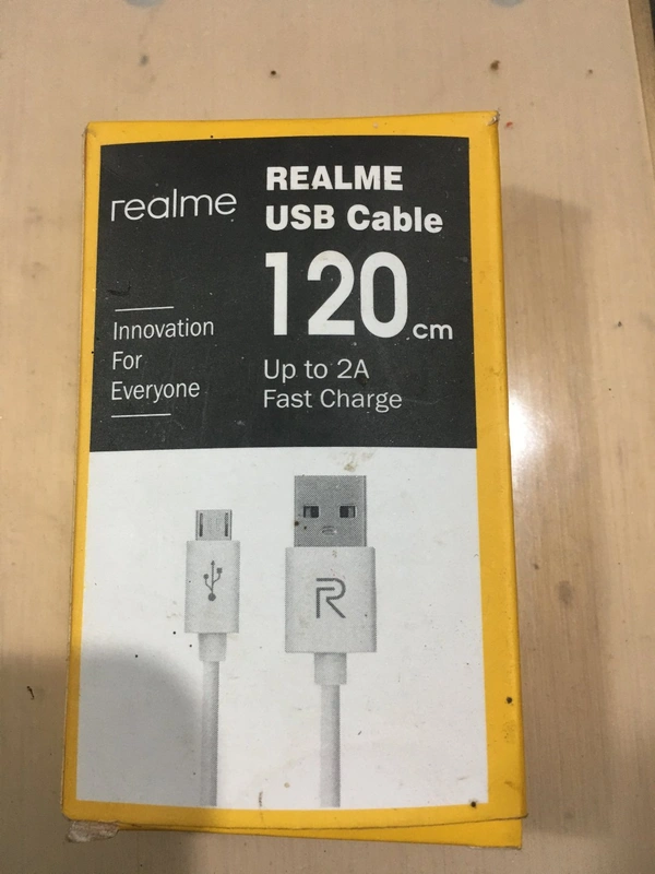 REALME USB Cable - White, To 2A