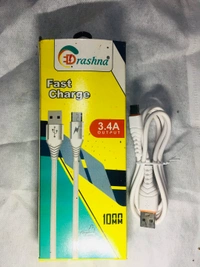 Drashna 3.4 Amp USB Data Cable - White, DR-127