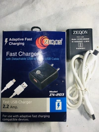 ZEQON 2.2Amp FAST Charger USB - Black, ZN-203