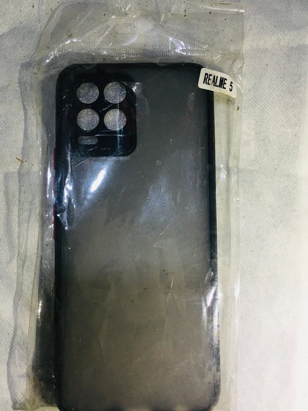REALME 5 Back Cover - Silver, 5
