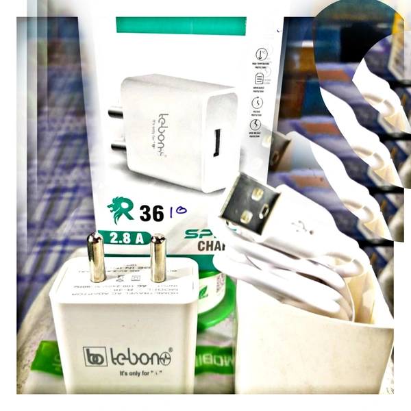 Lcbon USB D Charger Output-DC5V 2.4 Amp/Model R36 In India  - White, R-36