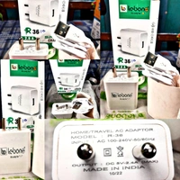 Lcbon USB D Charger Output-DC5V 2.4 Amp/Model R36 In India  - White, R-36