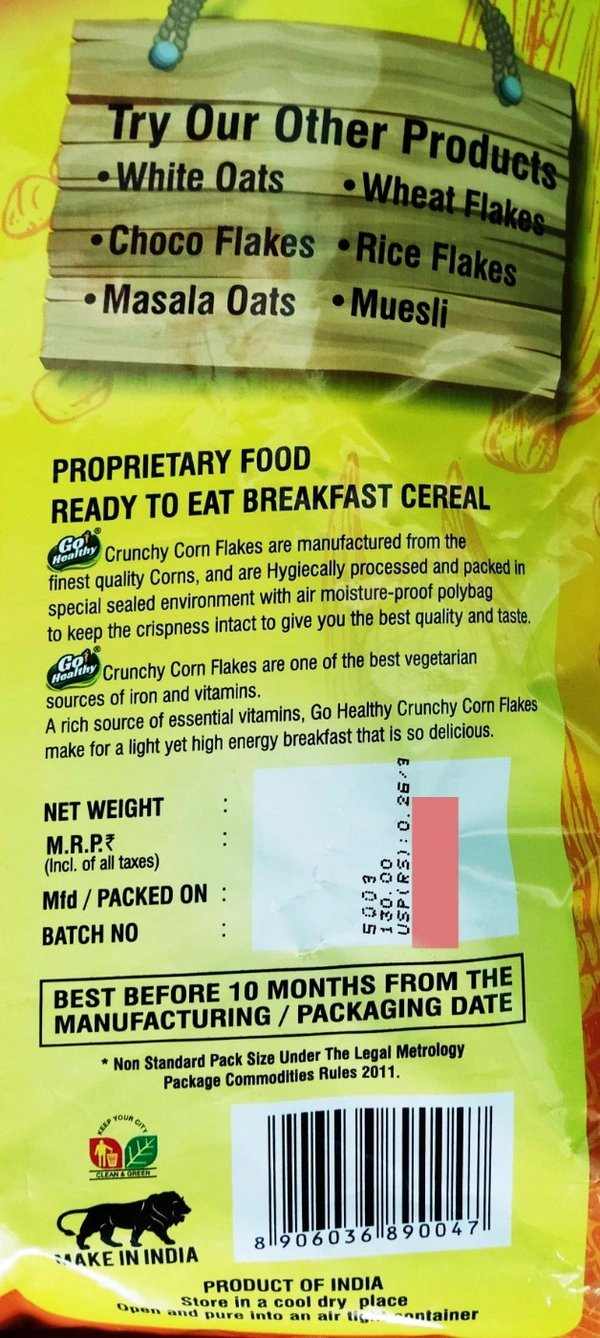 Corn Flakes - Go Healthy 500g - 500g