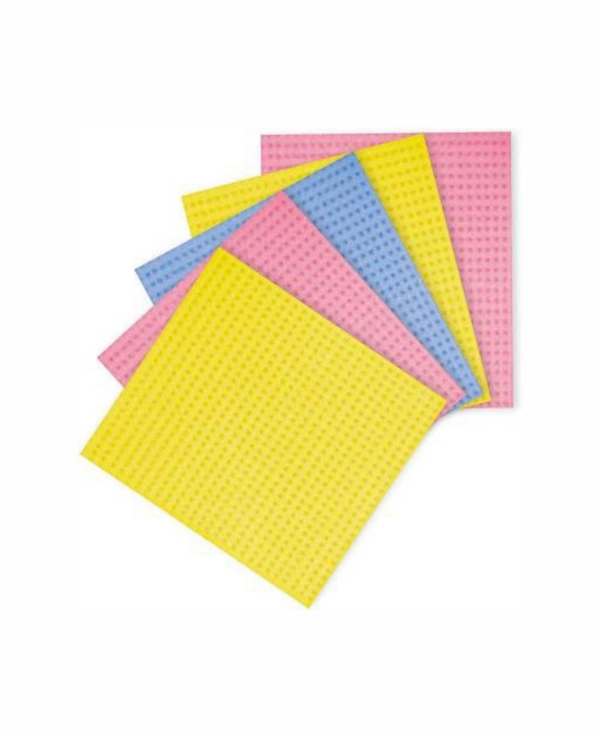 Sponge wiper (pack of 5) - Pale Canary, 15CM