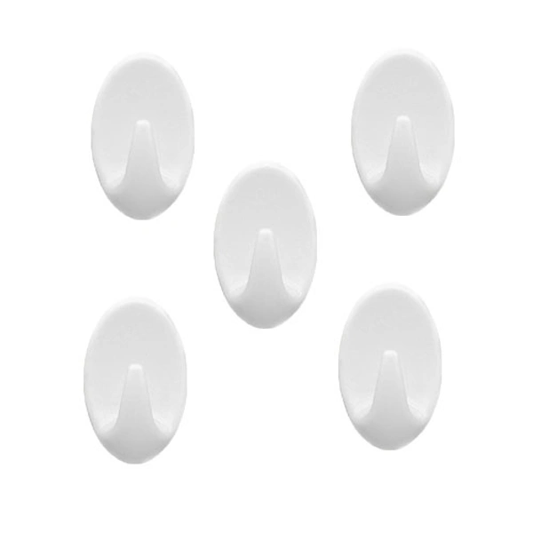 Wall Hook  Self Adhesive Pack of 5 - White