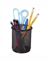 SMPH  Desk Organizer Metal Mesh Stationery Pen Stand for Office Study Table (Black Color) - Black, Medium