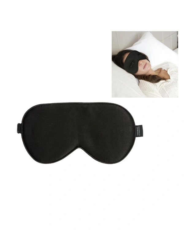 SMPH STAR  Sleeping Eye Mask black Cotton Cover Super Soft & Smooth Travel Masks for Men Women Girls Boys Kids (Pack of 1) - Black