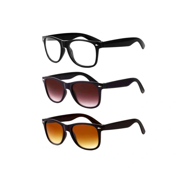 Multicolor Stylish & Latest Sunglass ( 3 Goggle Per Pack)