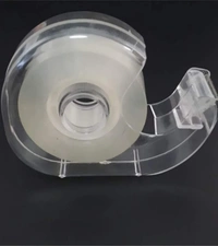 SMPH  Cello Tape With Dispenser Cutter( Pack Of 1Set) Cello Tape 18 MM X 25 Meter Roll Length  - Transparent