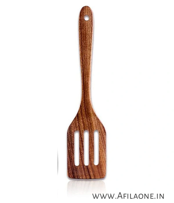 Wooden Serving and Cooking Spoon Kitchen Utensil Set of 1 - Brown