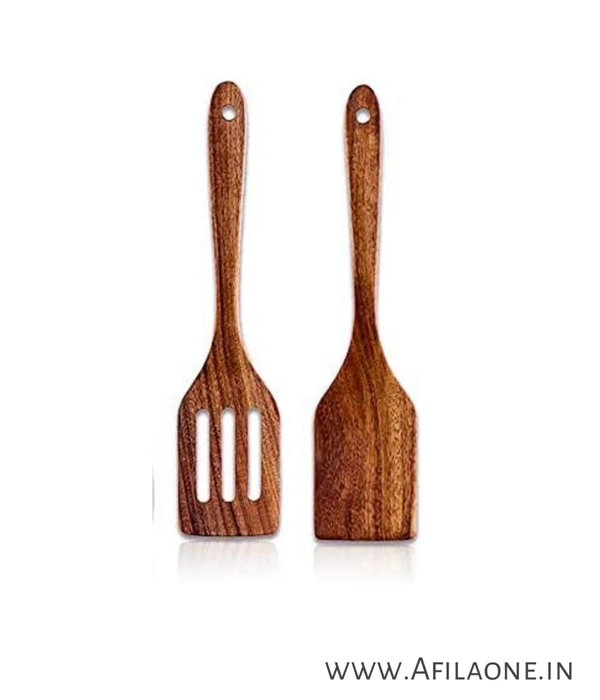 Wooden Serving and Cooking Spoon Kitchen Utensil Set of 1 - Brown