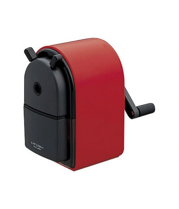 Metal Body Pencil Sharpener (Blue) - Red Orange