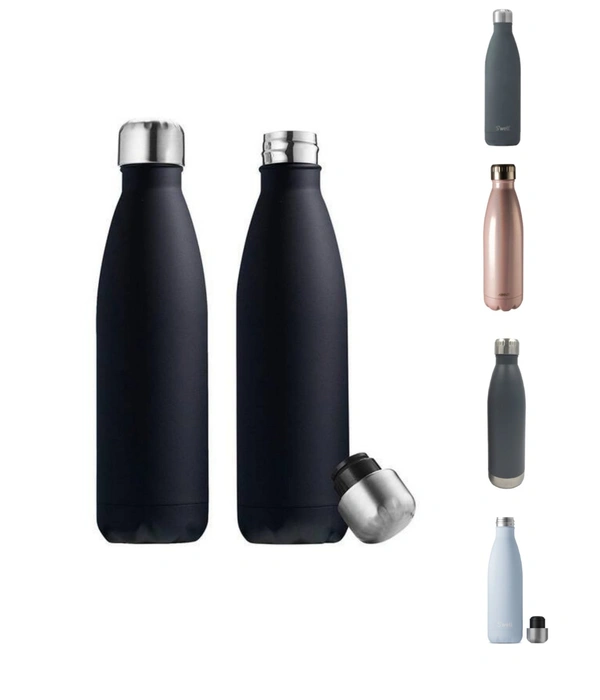 Stainless Steel Single Wall Water Bottle, 750ml pack of 2 