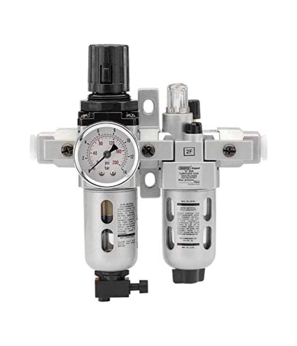 FRL Unit 1/4" Inch BSP Pneumatic (Air Filter + Regulator + Lubricator) - 1/2"