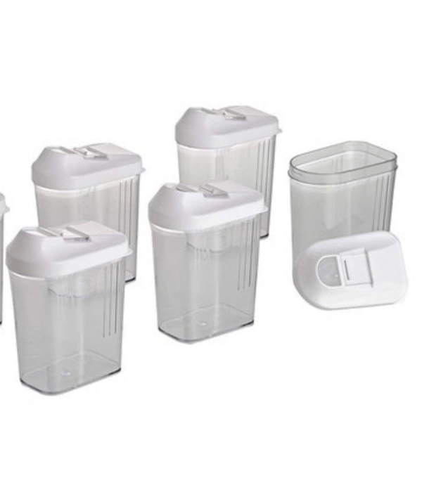 Flow Storage Container For Kitchen Set of 1 Pcs,(750 ml x 3) - transparent, 750ml