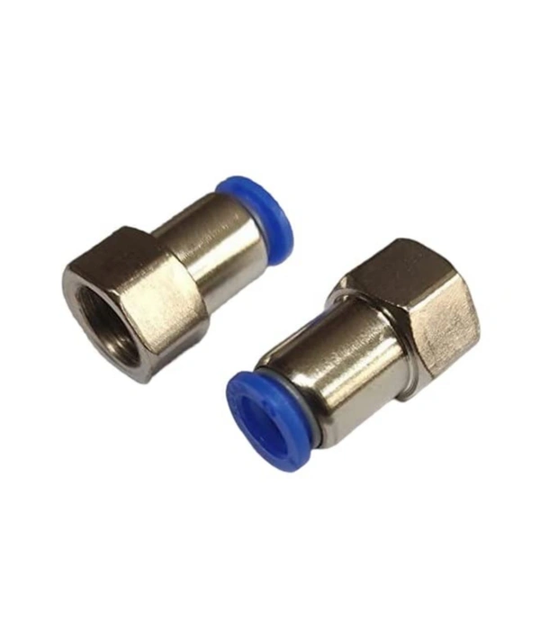 1/4"X 8mm  Pneumatic Push Type Female - 1/4" X 8mm