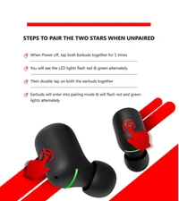 StarBuds Truly Wireless in-Ear Luxuriously Designed Buds, Immersive HD Sound with Google and Siri Voice Assistant (Charcoal Black)