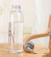 Glass Water  Bottle 300ml With Cover - 300ml