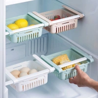 1Pcs Fridge Drawer Organizer, Upgraded Pull Out Bins, Classifiable Fridge Shelf Holder - Pink Lace