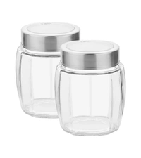 Glass X-Series Hexagon Jars- 600 ml, 1 Pieces, Transparent