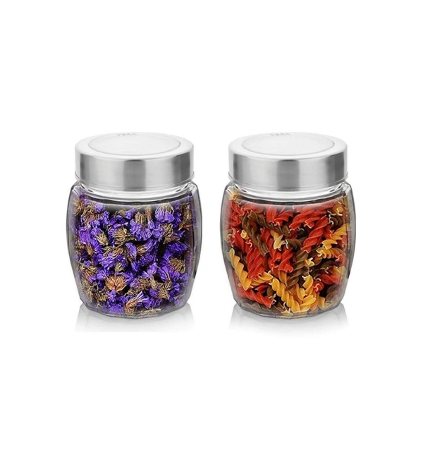 Glass X-Series Hexagon Jars- 600 ml, 1 Pieces, Transparent