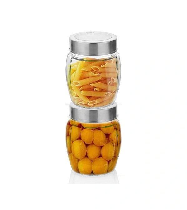 Glass X-Series Hexagon Jars- 600 ml, 1 Pieces, Transparent