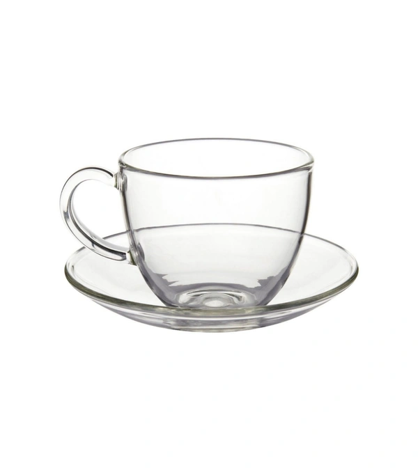 Glass Tea Cups (Pack Of 1) 80ml - 150ml Capacity, White