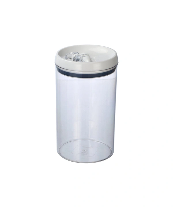 Acrylic Airtight Round Storage Canister Set, Clear Food Saver Plastic Container