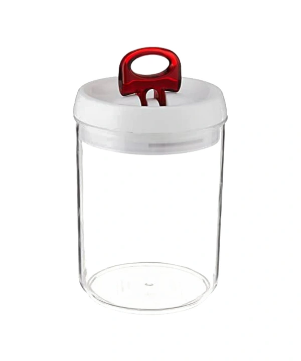 Acrylic Airtight Round Storage Canister Set, Clear Food Saver Plastic Container