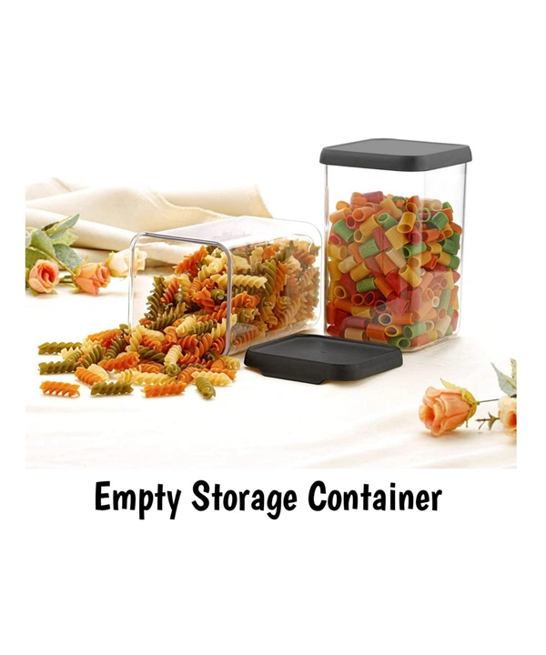 Plastic Square Container Set for Kitchen Storage - 1100ml Containers - 1100 ml.