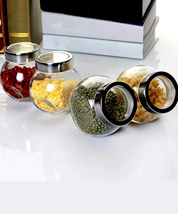 Spice Storage Glass Jar with Rust Proof