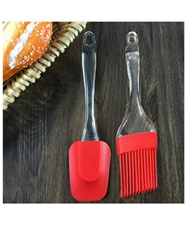 Silicone Non-Sticky Spatula and Oil Brush Reusable Kitchen