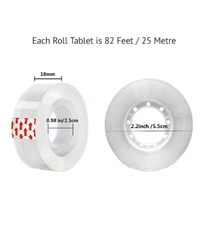 SMPH Star  SMPH sello Tape with Dispenser 5 Roll Sello tape With 1 Dispenser (Pack of 1 set) - 18 MM X 25 Meter Roll Length, Transparent