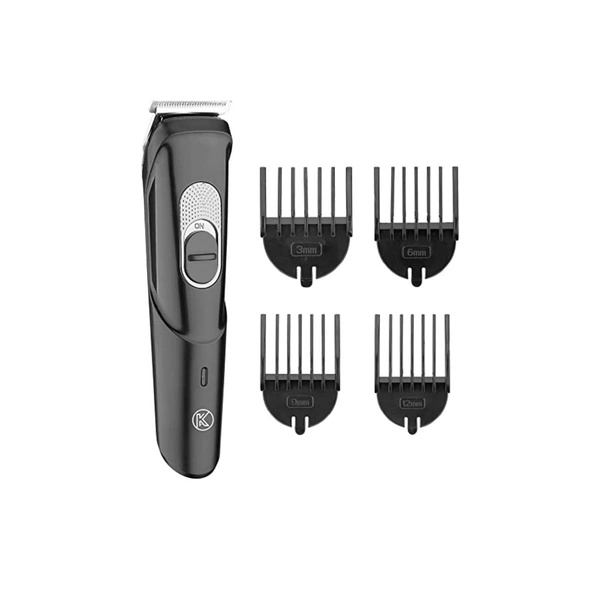 Rechargeable Cordless Beard & Hair Trimmer For Men (Black) - Black