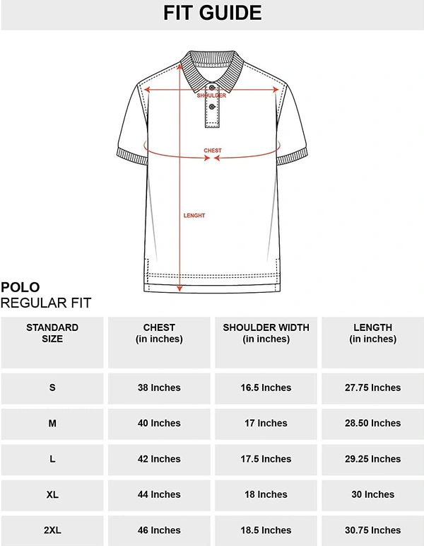 Men's Regular Fit Tshirt&Polo - White, S
